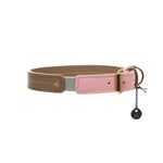 Mungo & Maud Luxury Dog & Cat Outfitters Bauhaus Leather Dog Collar Brown Pink
